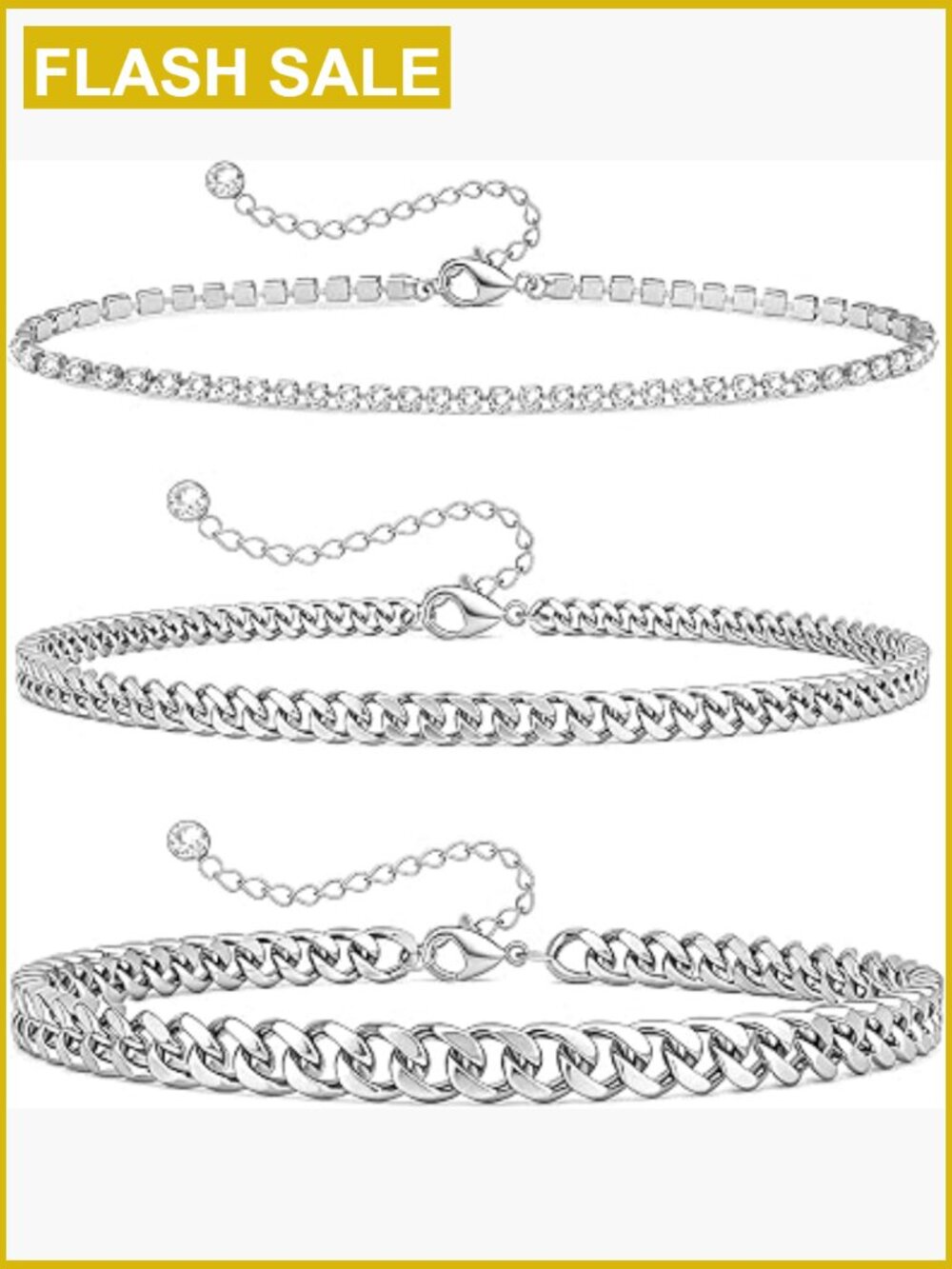 Dainty Anklet Set for Women - Waterproof Layered Anklets - Beach Jewelry